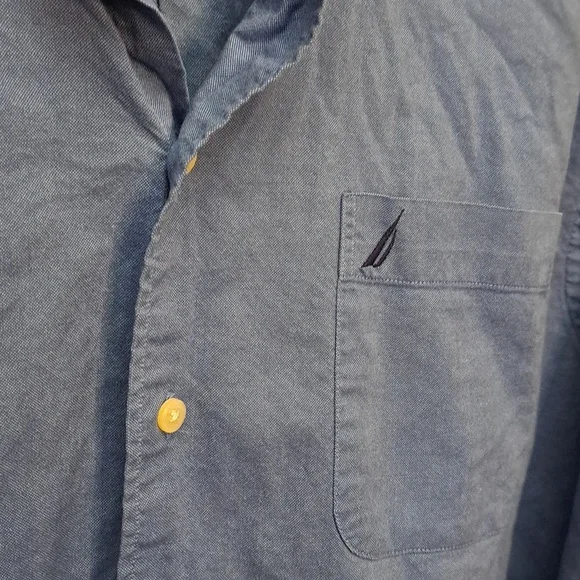 Nautica Blue and Stafford Purple Men's Button Down Dress Shirt Bundle - Picture 4 of 12